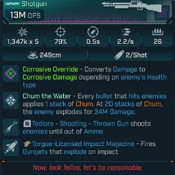 ⭐[MODDED] L70 SHARKBAIT (CRYO) - 13M DPS - 79% ACCURACY - 2.2/s FIRE RATE - 0.5s RELOAD - 5 PROJECTILES - STICKY GYROJETS⭐