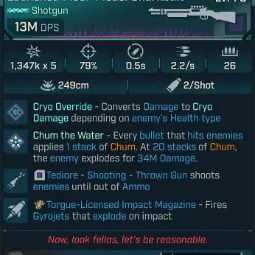 ⭐[MODDED] L70 SHARKBAIT (FIRE) - 13M DPS - 79% ACCURACY - 2.2/s FIRE RATE - 0.5s RELOAD - 5 PROJECTILES - STICKY GYROJETS⭐