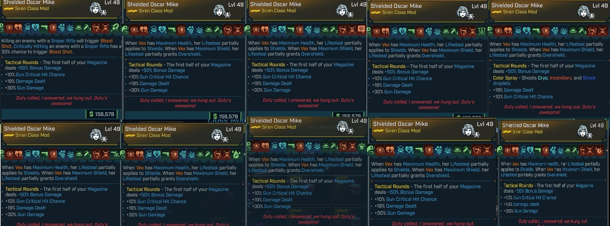 Borderlands 4 - Vex - 15 Modded Class Mods