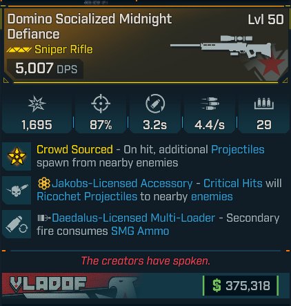 Borderlands 4 - Midnight Defiance - Weapon Delivery