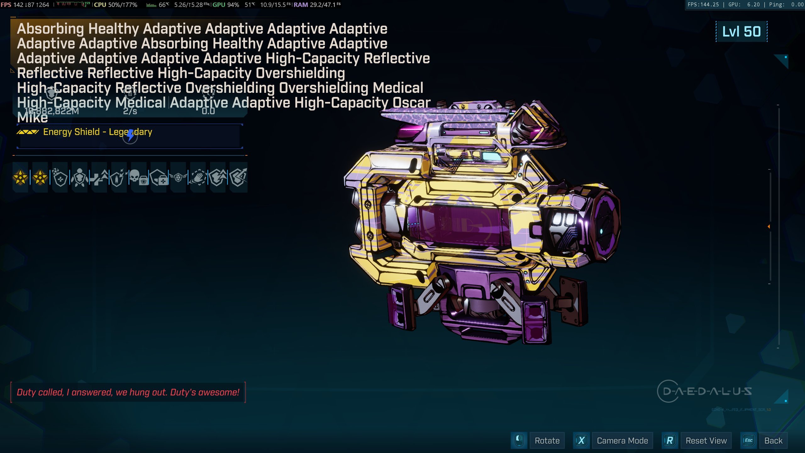 Borderlands 4 - Modded Shield - 18-Trillion Capacity and 12 Perks