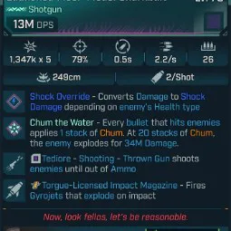⭐[MODDED] L70 SHARKBAIT (SHOCK) - 13M DPS - 2.2/s FIRE RATE - 0.5s RELOAD - 5 PROJECTILES - STICKY GYROJETS⭐
