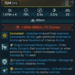 ⭐[MODDED] L70 SWAN SONG (FIRE) - 15M DPS - 78% ACCURACY - 3.0/s FIRE RATE - 0.5s RELOAD - 4 PROJECTILES - RICOCHET - STICKY GYROJETS⭐