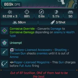 ⭐[MODDED] L1 HERALD (CORROSIVE CONVERT) - 869K DPS - 88% ACCURACY - 5.7/s FIRE RATE - 0.6s RELOAD - STICKY GYROJETS - RIPPER MAG⭐