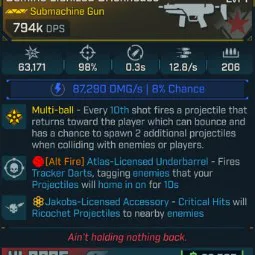 ⭐[MODDED] L1 BRICKHOUSE - 794K DPS (+87K SHOCK DMG/S) - 98% ACCURACY - 0.3s RELOAD - 12.8/s FIRE RATE - 206 MAG SIZE⭐