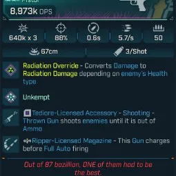 ⭐[MODDED] L70 HERALD (CORROSIVE) - 8,973K DPS - 88% ACCURACY - 5.7/s FIRE RATE - 0.6s RELOAD - 3 PROJECTILES⭐