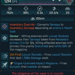 ⭐[MODDED] L70 PARASITE (RADIATION) - 12M DPS - 98% ACCURACY - 20.3/s FIRE RATE - 0.3s RELOAD - STICKY GYROJETS⭐