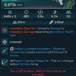 ⭐[MODDED] L70 HERALD (RADIATION) - 8,973K DPS - 88% ACCURACY - 5.7/s FIRE RATE - 0.6s RELOAD - 3 PROJECTILES⭐