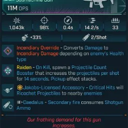 ⭐[MODDED] L70 RAIDEN (RADIATION) - 11M DPS - 98% ACCURACY - 14.2/s FIRE RATE - 0.4s RELOAD - RICOCHET⭐