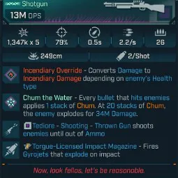 ⭐[MODDED] L70 SHARKBAIT (RADIATION) - 13M DPS - 79% ACCURACY - 2.2/s FIRE RATE - 0.5s RELOAD - 5 PROJECTILES - STICKY GYROJETS⭐