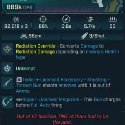 ⭐[MODDED] L1 HERALD (RADIATION CONVERT) - 869K DPS - 88% ACCURACY - 5.7/s FIRE RATE - 0.6s RELOAD - STICKY GYROJETS - RIPPER MAG⭐