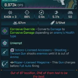 ⭐[MODDED] L70 HERALD (CRYO) - 8,973K DPS - 88% ACCURACY - 5.7/s FIRE RATE - 0.6s RELOAD - 3 PROJECTILES⭐