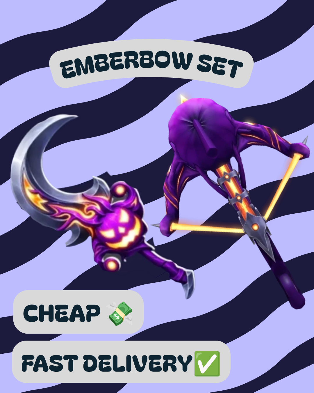 EMBERBOW set mm2 | Fast Delivery | Murder mystery 2 | Roblox