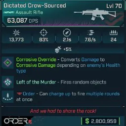 ⭐[GOD ROLL] L70 CROW-SOURCED - ONE ELEMENT CONVERT OF YOUR CHOICE - SEE IMAGES⭐