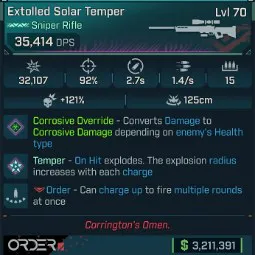 ⭐[GOD ROLL] L70 SOLAR TEMPER - ONE ELEMENT CONVERT OF YOUR CHOICE - SEE IMAGES⭐