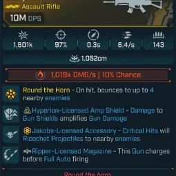 ⭐[MODDED] L70 LOCKJAW (FIRE) - 10M DPS - 6.4/s FIRE RATE - 0.3s RELOAD - 143 MAG - RICOCHET⭐