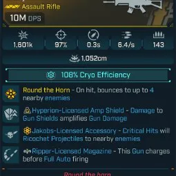⭐[MODDED] L70 LOCKJAW (CRYO) - 10M DPS - 6.4/s FIRE RATE - 0.3s RELOAD - 143 MAG - RICOCHET⭐