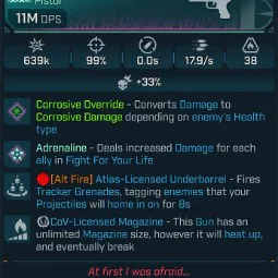 ⭐[MODDED] L70 SOUL SURVIVOR (CORROSIVE CONVERT) - 11M DPS - 99% ACCURACY - 17.9/s FIRE RATE - 0.0s RELOAD⭐