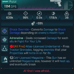 ⭐[MODDED] L70 SOUL SURVIVOR (SHOCK) - 11M DPS - 17.9/s FIRE RATE - 0.0s RELOAD⭐