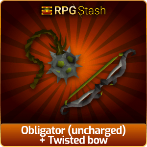 Obligator (uncharged) + Twisted bow [💯1500+ High TLv Acc Trade⚖️] [OSRS] 🏆Trusted Seller✔️