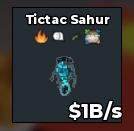 BS16433 Tictac Sahur CLEAN TRAIT! Fast Delivery! Cyber 1B/s