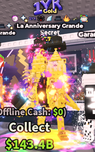 GOLD LA ANNIVERSARY GRANDE 1.7B/S (GALACTIC, COMET, 1YR, SPIDER, SHARK, MATTEO, FIRE) #Z8LK3N