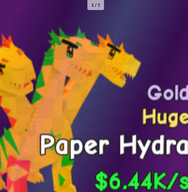 Paper Hydra huge Gold level 0