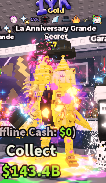 GOLD LA ANNIVERSARY GRANDE 1.7B/S (GALACTIC, COMET, 1YR, SPIDER, SHARK, MATTEO, FIRE) #Z8LK3N