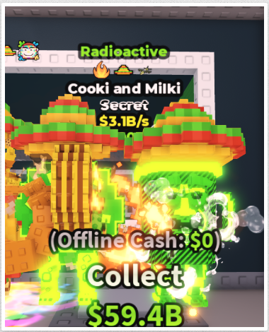 RADIOACTIVE COOKI AND MILKI 3.1B/S (FIRE, SOMBRERO, EXPLOSIVE) #I5QX2M