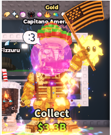 GOLD CAPITANO AMERICANO 3.3B/S (SUN, TACO, COMET, GALACTIC, SPIDER, BUBBLEGUM, :3) #R5TN9M
