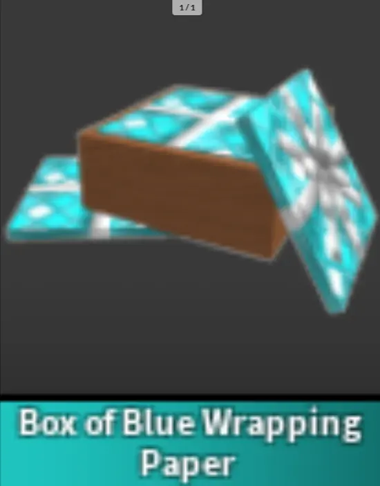 Buy Box Of Blue Wrapping Paper    Mm2 For $4.14 