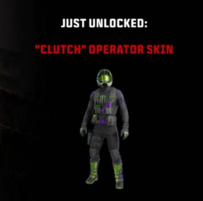 Monster Energy Clutch 🧢 OPERATOR SKIN🧢PS /PC / Xbox