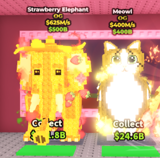 OG BUNDLE : Gold Strawberry Elephant 625M/s + Base Meowl 400M/s