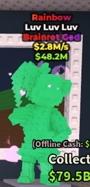 2.8M/s 🌈  Rainbow Luv Luv Luv Brainrot God | Steal A Brainrot ⚡ FAST DELIVERY⚡