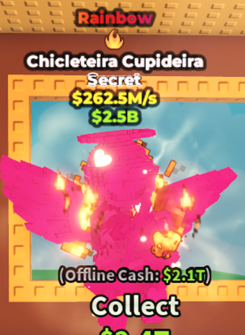 262.5M/s 🌈  Rainbow Chicleteira Cupideira - 1 Trait Secret | Steal A Brainrot ⚡ FAST DELIVERY⚡
