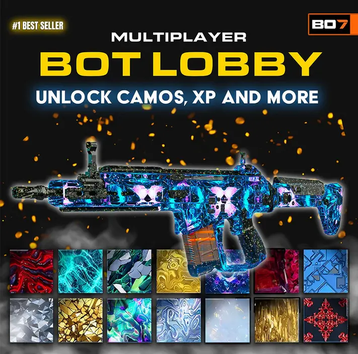 ⭐️1x BO7 Bot Lobby NUKETOWN【NO WAIT TIME】 🚀 Black Ops 7✅Unlock Mastery Camos Challenges❤️Max Weapons🌐Fast Delivery【Available for PC/XBOX/PS】