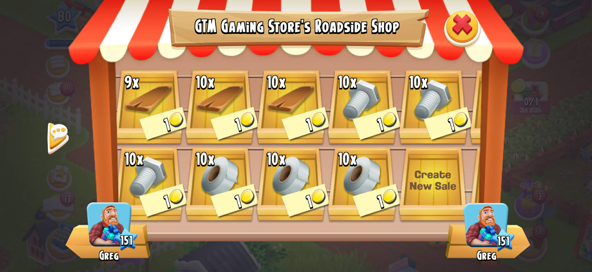 ❤️ One Week - Barn Expansion Package❤️7x89=623 Barn Tools❤️Delivery at 1 Coin ❤️