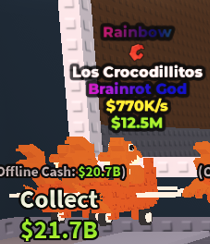 🌈 Rainbow Los Crocodillitos Secret | Steal A Brainrot ⚡ FAST DELIVERY⚡
