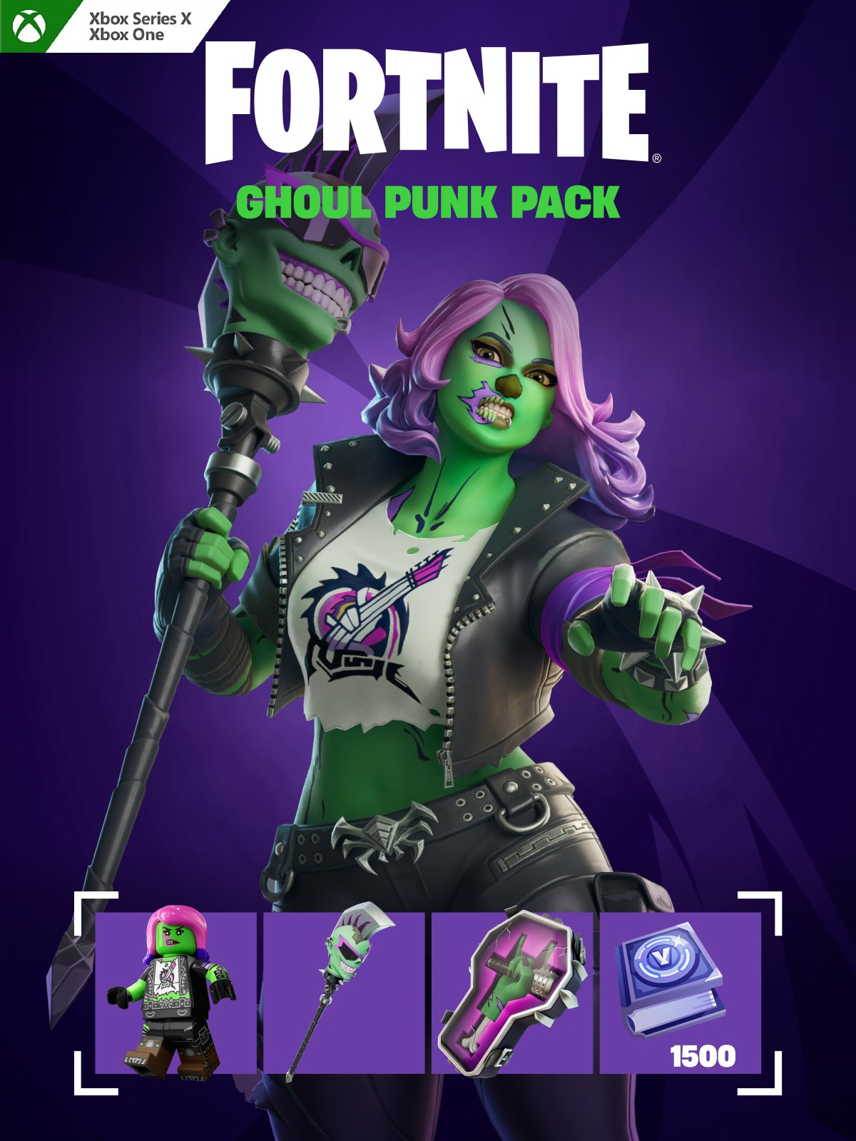 📀 Fortnite - Ghoul Punk Pack + 1,500 V-Bucks Challenge (DLC) XBOX LIVE Key UNITED STATES (Xbox)