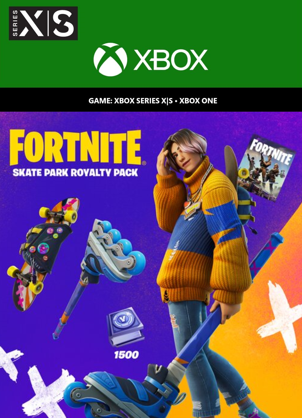 🟢 Fortnite - Skate Park Royalty Pack + 1,500 V-Bucks Challenge (DLC) XBOX LIVE Key UNITED STATES (Xbox)