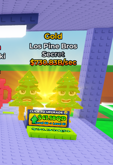 [ Secret ] Gold Los Pine Bros Lv 60 730.83B/Sec ( Grow Beanstalk For Brainrots ) | Ready Unit✅ | INSTANT DELIVERY✅