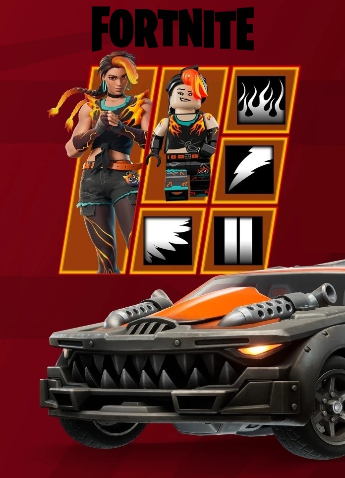 🙌 Fortnite - Cinder Outfit + Lockjaw Vehicle Body XBOX LIVE Key EUROPE (Xbox)
