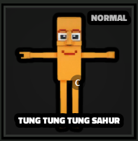 [ Secret ] Tung Tung Tung Sahur ( Swing Obby for Brainrots ) | Ready Unit✅ | INSTANT DELIVERY✅