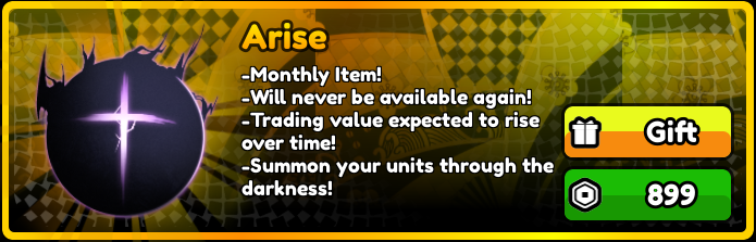 All Star Tower Defense X > Arise [899R]