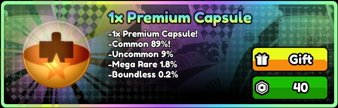 All Star Tower Defense X > 1x Premium Capsule [40R]