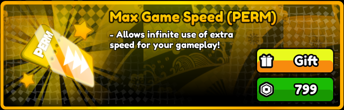 All Star Tower Defense X > Max Game Speed (PERM) [799R]