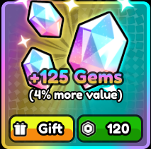 All Star Tower Defense X > 125 Gems [120R]
