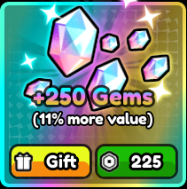 All Star Tower Defense X > 250 Gems [225R]