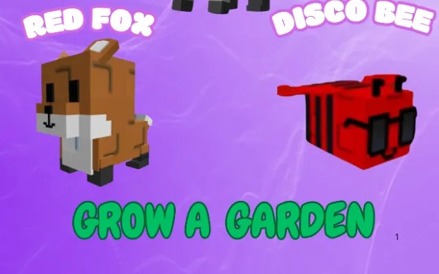 ❄️ Grow A Garden ⭐️ Disco Bee + Red Fox PETS ⭐️ Fast Delivery ✅Limited Time Offer