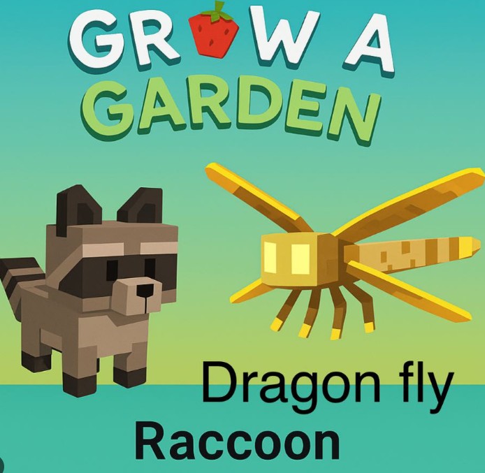 ❄️ Raccoon + DragonFly PETS ⭐️ Grow A Garden ⭐️ Fast Delivery ✅Limited Time Offer